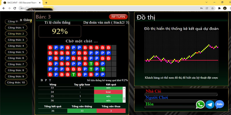 Tính năng nổi bật của Tool baccarat dự đoán kết quả
